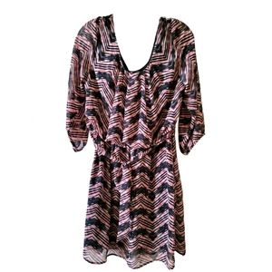 Pink and Black Dress